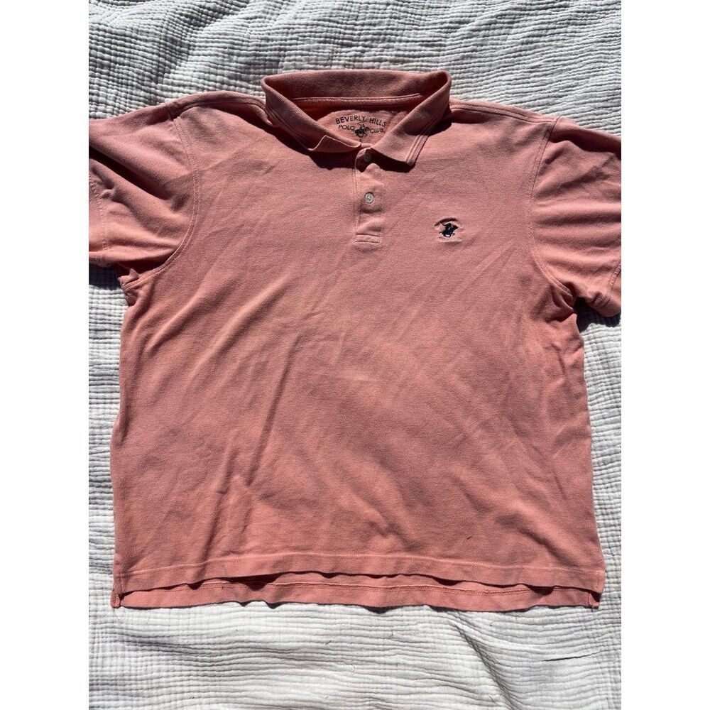 Beverly Hills Polo Club Polo T-Shirt Salmon Pink Size L